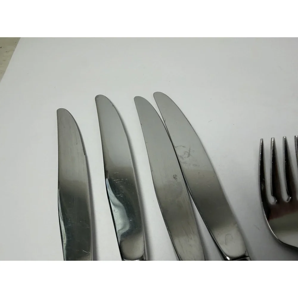 Oneida Deluxe MOZART Stainless USA Flatware Lot 9 Dinner Knives Forks Teaspoon